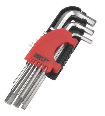 Forge Steel 9 piece Chrome vanadium steel Hex keys Set