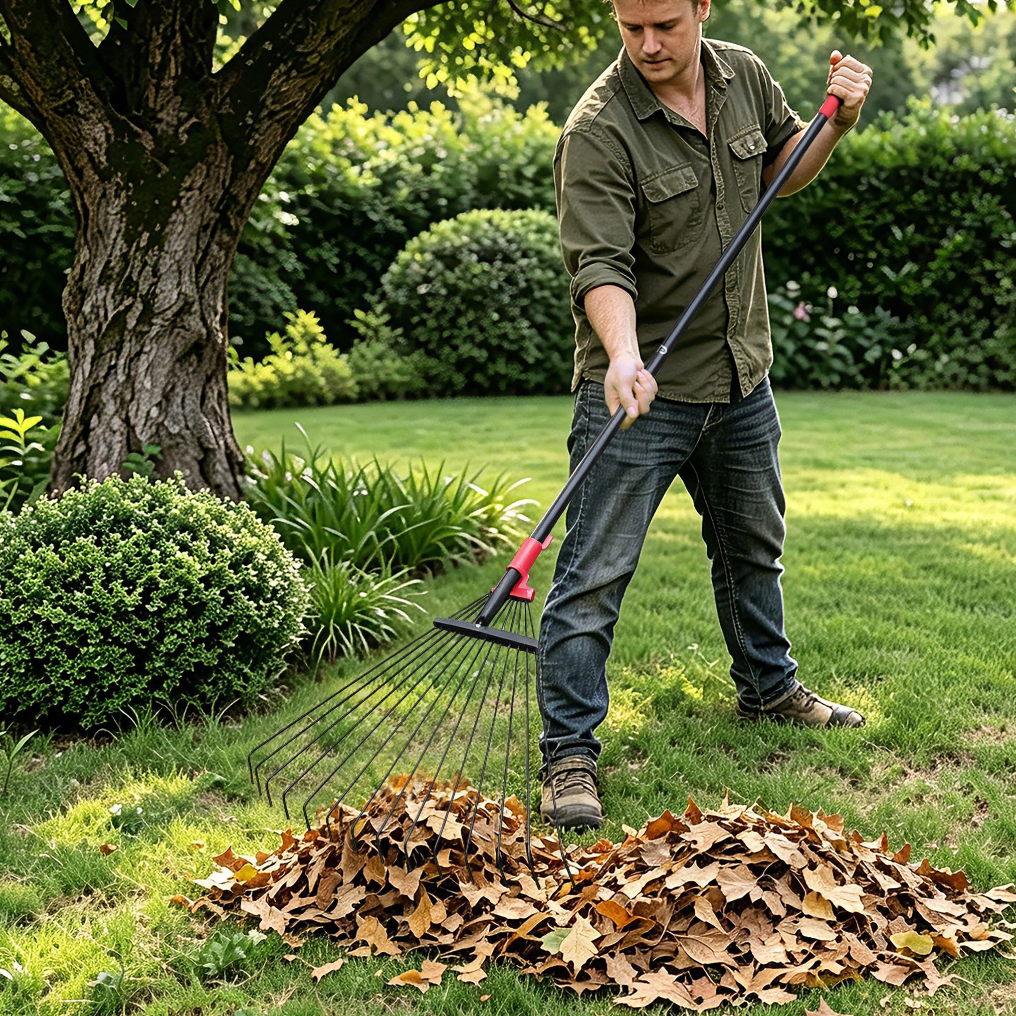 Forge Steel Carbon steel Leaf Rake 60cm