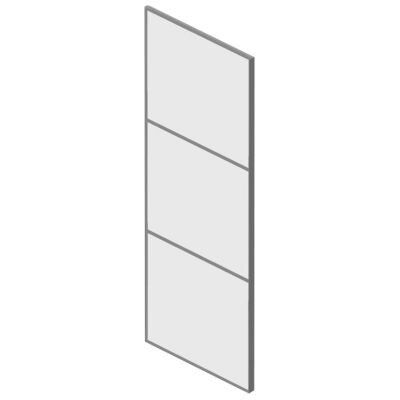 Form 2479 Gloss white Sliding central panel kit (H)2000mm (W)1250mm
