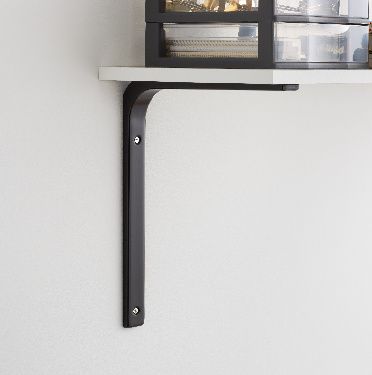 Form Alchimy Black Steel Shelving bracket (H)300mm (D)300mm