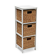 Form Baya Brown & white 9L Iron & seagrass Tower unit