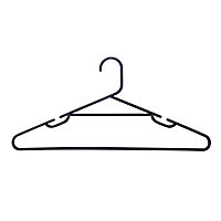 Form Black Clothes hangers, Pack of 10