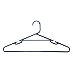 Form Black Plastic Clothes hangers, Pack of 10