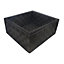 Form Black Plastic Storage basket (H)14cm (W)31cm, Pack of 3