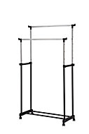 Form Black & silver Double Freestanding clothes rail