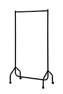Form Black Single Freestanding clothes rail