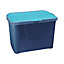 Form Blue Flip lid 60L Plastic Stackable Storage box & Lid