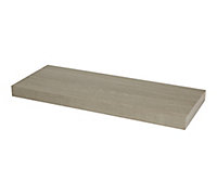 Form Cusko Grey oak effect Floating shelf (L)600mm (D)235mm