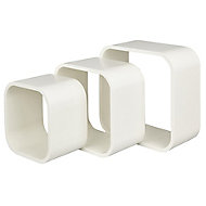 Form Cusko White Cube Cube shelf (D)155mm, Set of 3