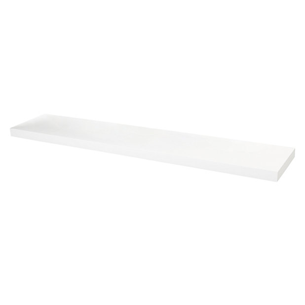 Form Cusko White Floating Shelf L, White Floating Bookcase