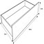Form Darwin Modular Gloss cream External Drawer (H)237mm (W)1000mm (D)566mm, Pack of 2
