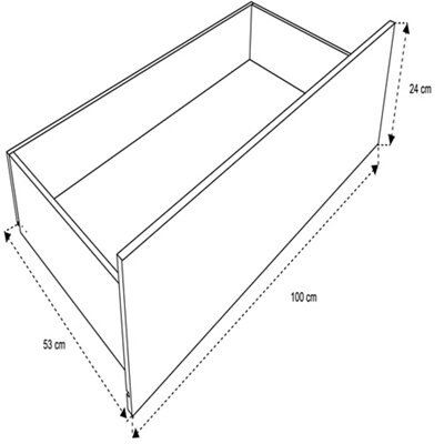 Form Darwin Modular Gloss cream External Drawer (H)237mm (W)1000mm (D)566mm, Pack of 2