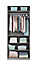Form Darwin Modular Grey oak effect Tall Wardrobe cabinet (H)2356mm (W)1000mm (D)566mm