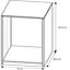 Form Darwin Modular Oak effect Bedside cabinet (H)546mm (W)500mm (D)566mm