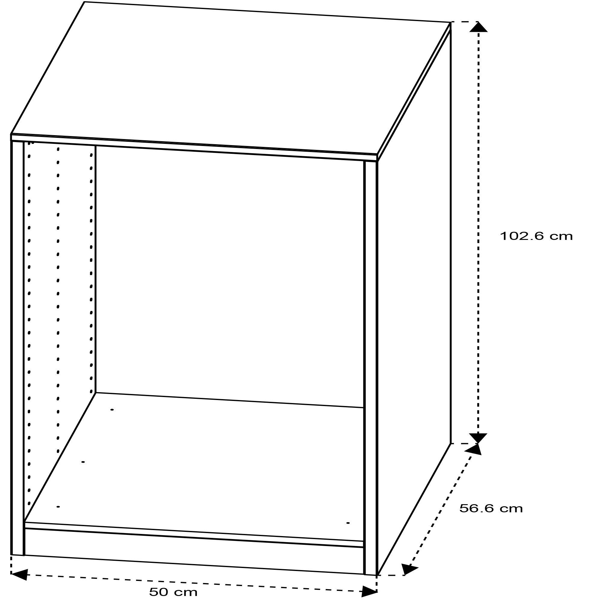 Form Darwin Modular Oak effect Bedside cabinet (H)546mm (W)500mm (D)566mm