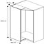 Form Darwin Modular Oak effect Corner cabinet kit (H)2004mm (W)288mm (D)566mm