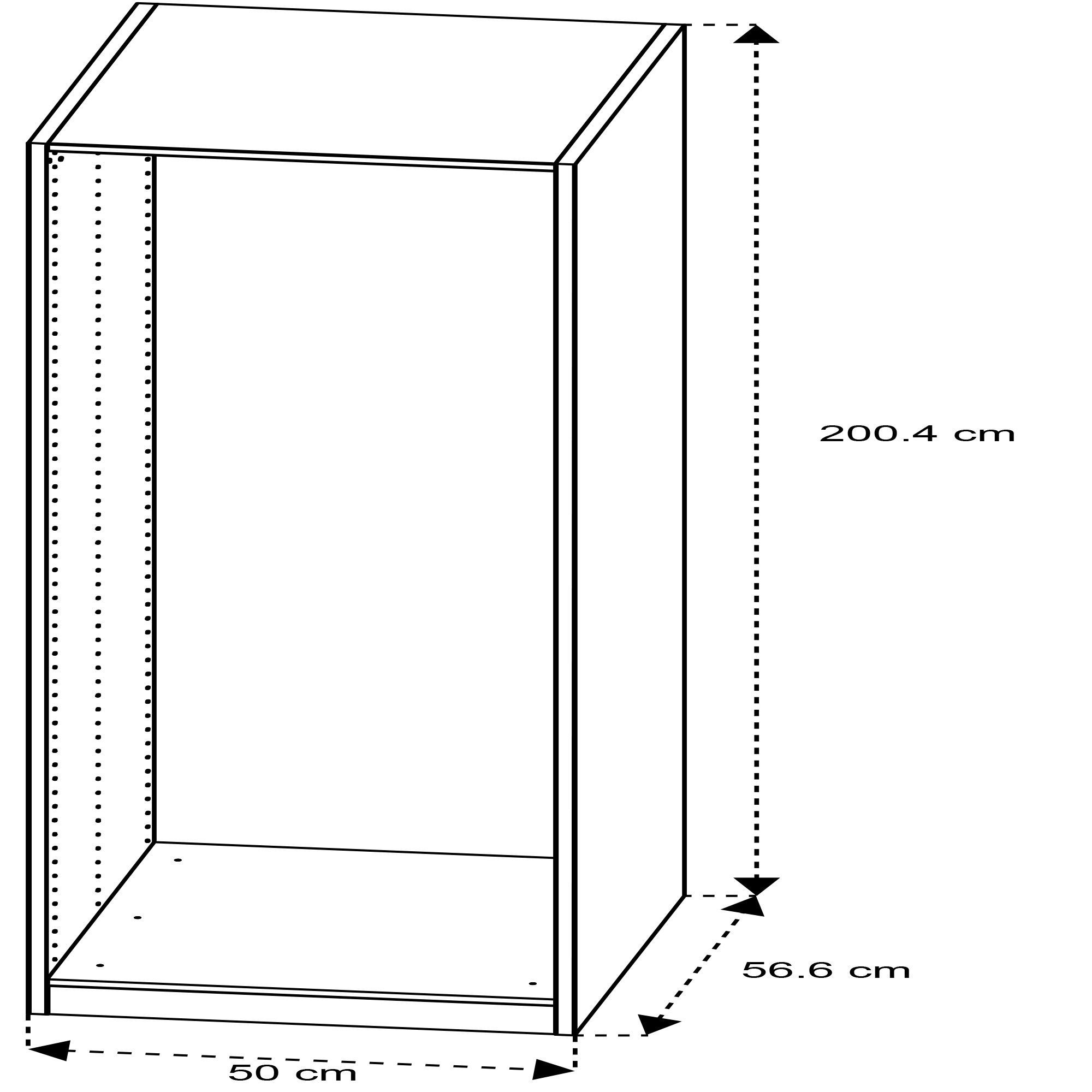 Form Darwin Modular Oak effect Wardrobe cabinet (H)2004mm (W)500mm (D)566mm
