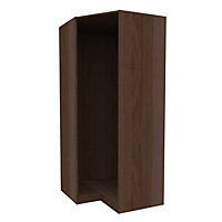 Form Darwin Modular Walnut effect Corner cabinet (H)2004mm (W)998mm (D)662mm
