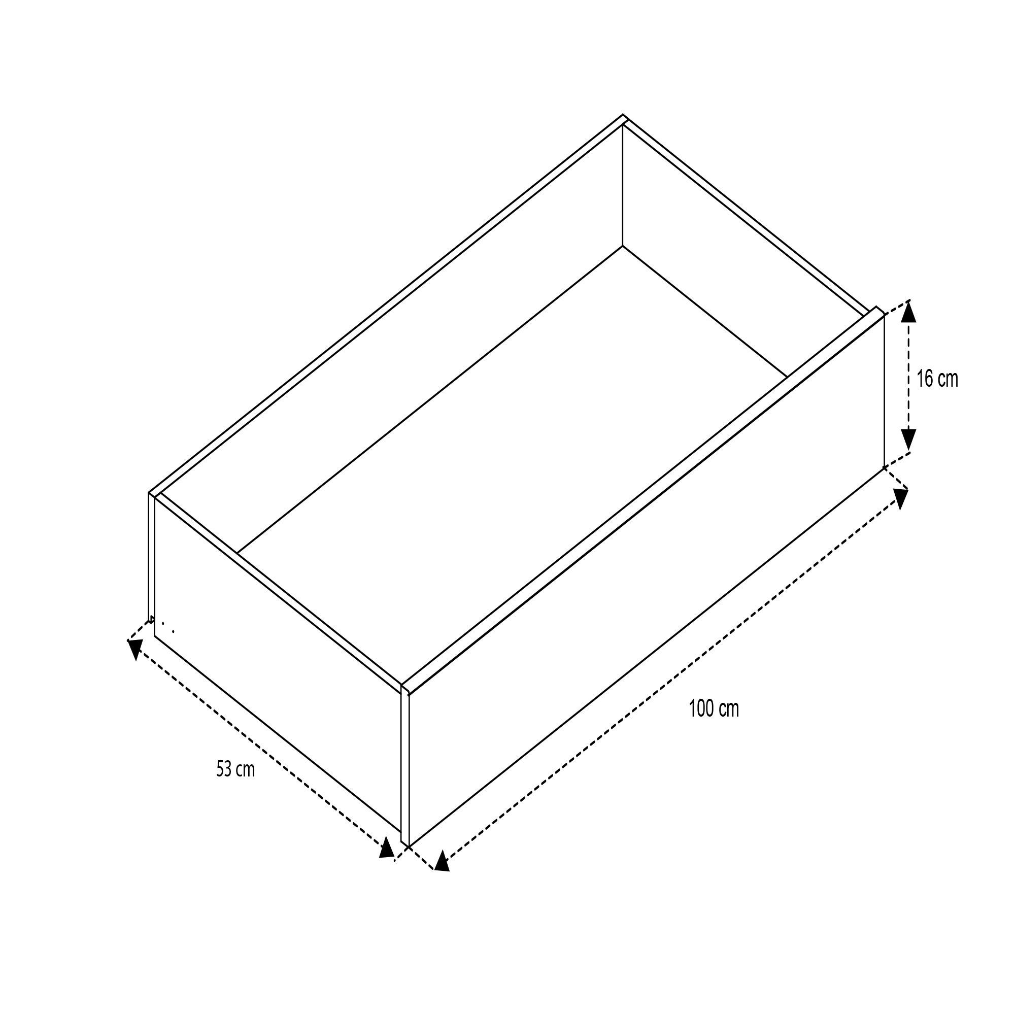 Form Darwin Modular Walnut effect Internal Drawer (H)158mm (W)1000mm (D)566mm