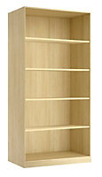 Form Darwin Natural oak effect Freestanding 4 shelf Bookcase, (H)2004mm (W)1000mm