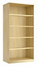 Form Darwin Natural oak effect Freestanding 4 shelf Bookcase, (H)2004mm (W)1000mm