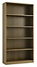 Form Darwin Natural walnut effect Freestanding 4 shelf Bookcase, (H)2004mm (W)1000mm