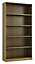 Form Darwin Natural walnut effect Freestanding 4 shelf Bookcase, (H)2004mm (W)1000mm