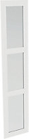 Form Darwin Shaker White Glass Wardrobe door (H)2356mm (W)500mm