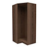 Form Darwin Walnut effect Corner cabinet (H)2004mm (W)998mm (D)854mm