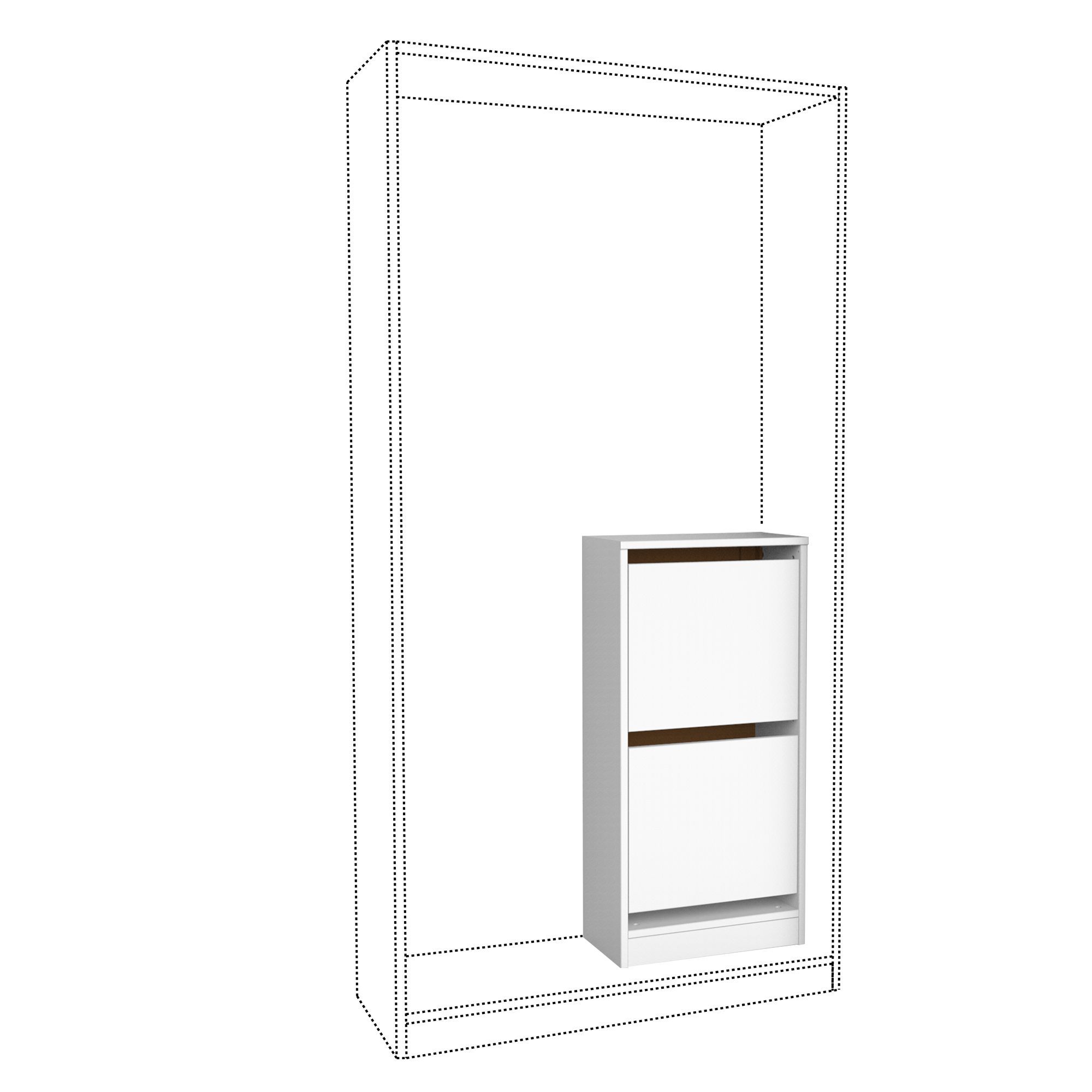 Form Darwin White Shoe rack H 951mm W 500mm DIY at B Q