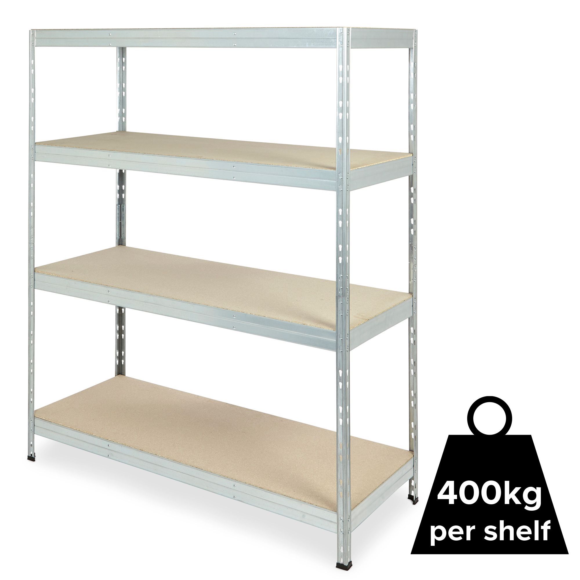 Form Exa 4 Shelf Medium Density Fibreboard Mdf Steel Shelving Unit H 1800mm W 1500mm Diy At B Q