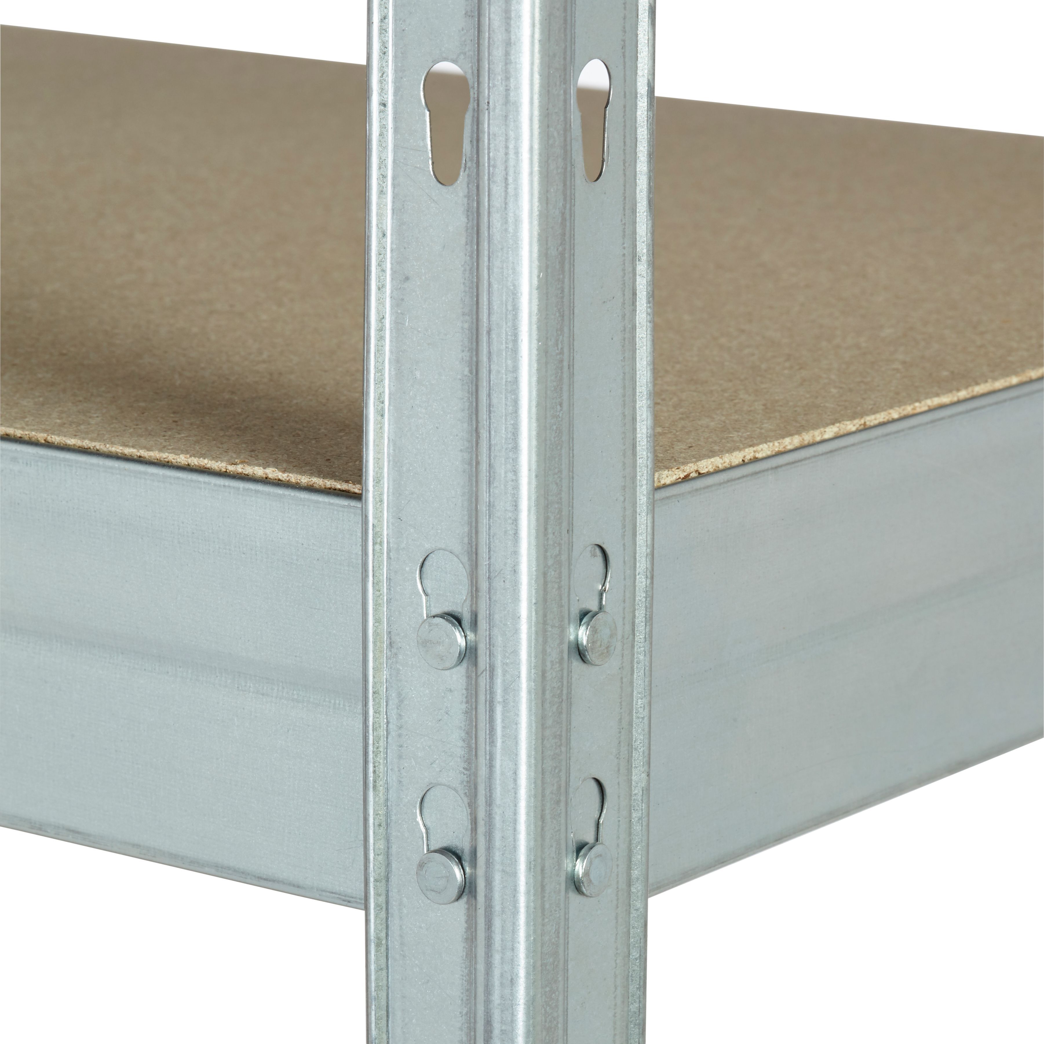 Form Exa 5 shelf HDF & steel Shelving unit (H)1800mm (W)1200mm (D)450mm