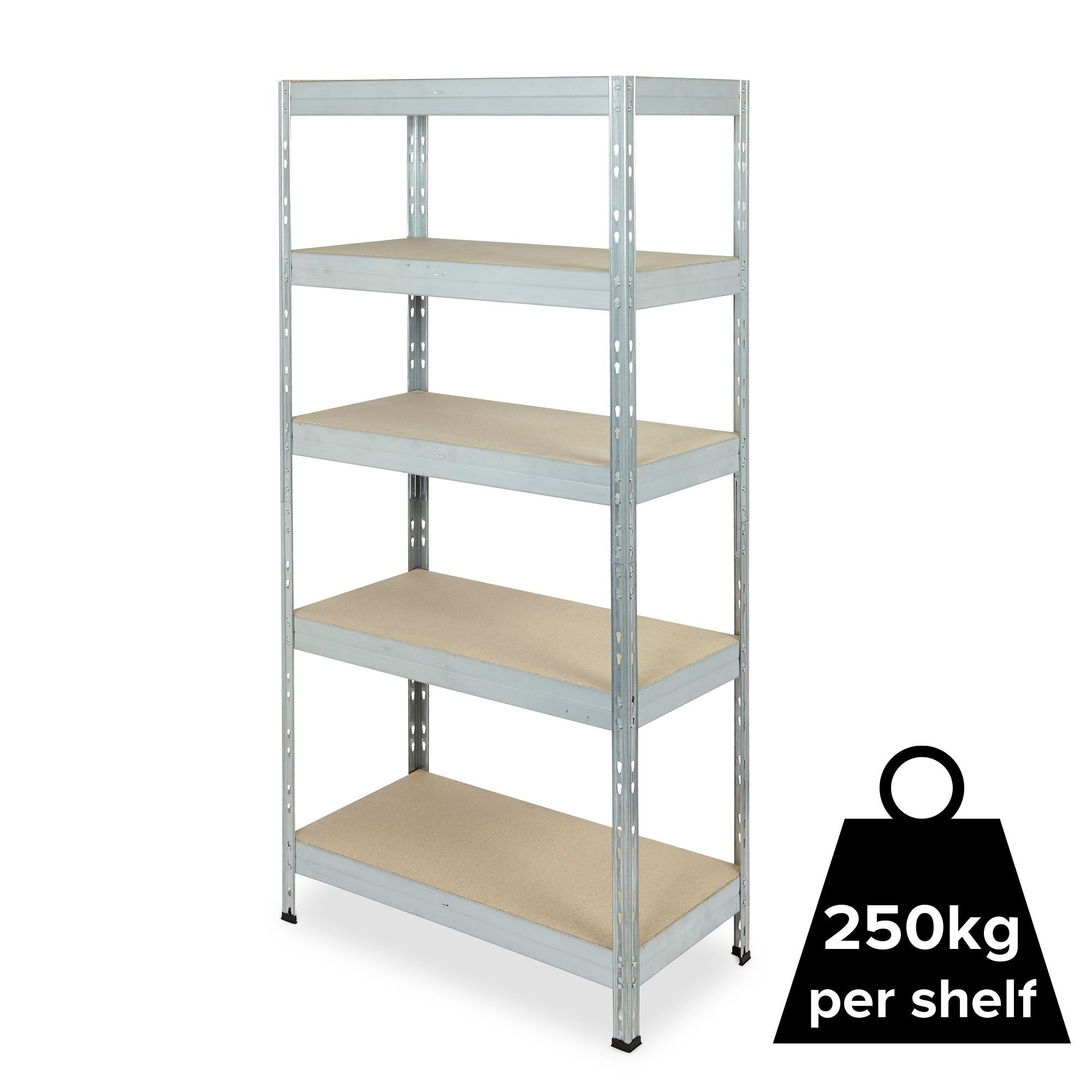 Form Exa 5 Shelf Medium Density Fibreboard Mdf Steel Shelving Unit H 1800mm W 900mm Diy At B Q