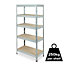 Form Exa Grey 5 shelf HDF & steel Shelving unit (H)1800mm (W)900mm
