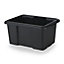 Form Fitty Black 14L Polypropylene (PP) Stackable Storage box