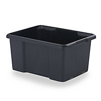 Form Fitty Black 26L Plastic Storage box