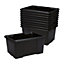 Form Fitty Black 26L Stackable Storage box, Pack of 10