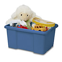 Form Fitty Blue 26L Plastic Stackable Storage box