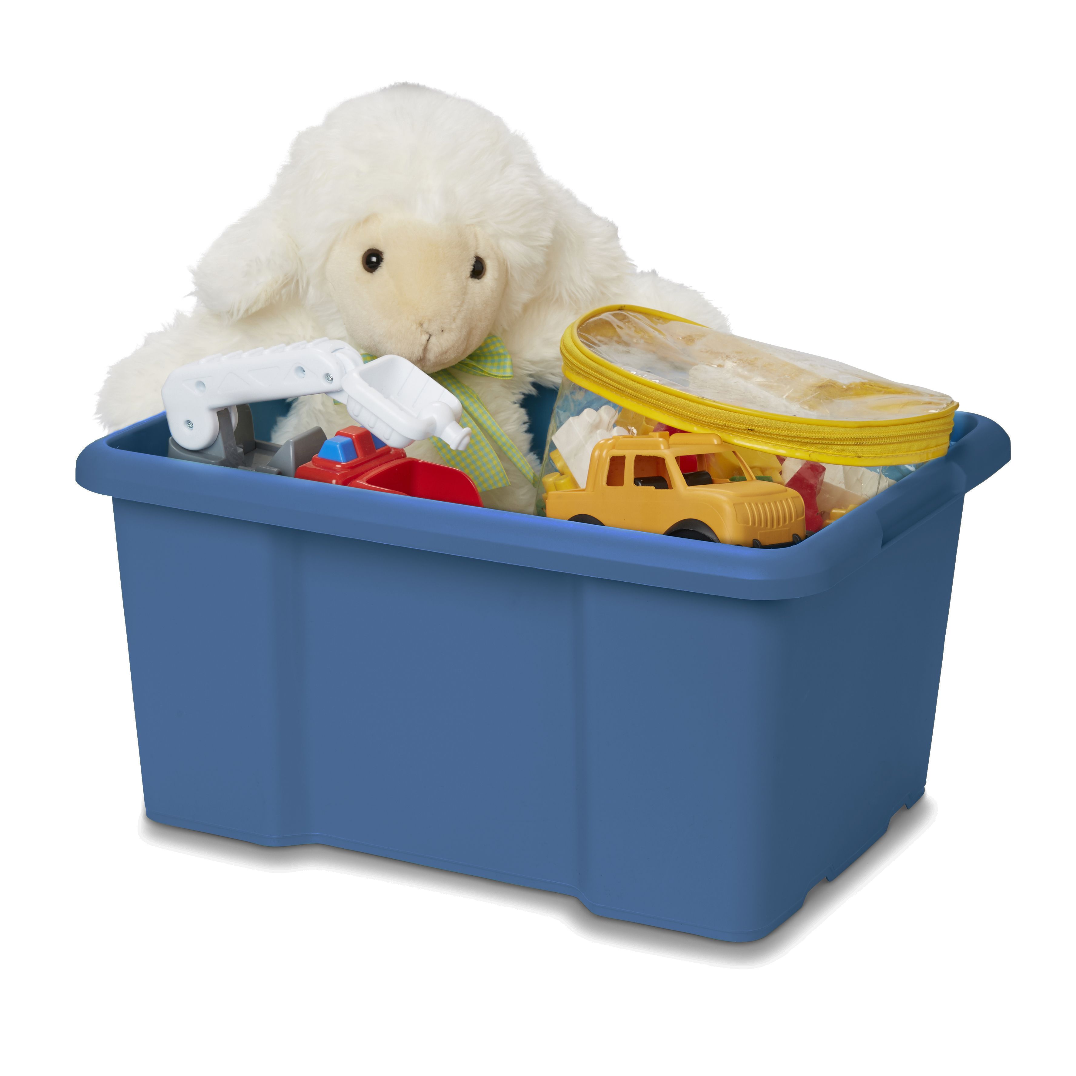 Form Fitty Blue 26L Stackable Storage box, Pack of 10