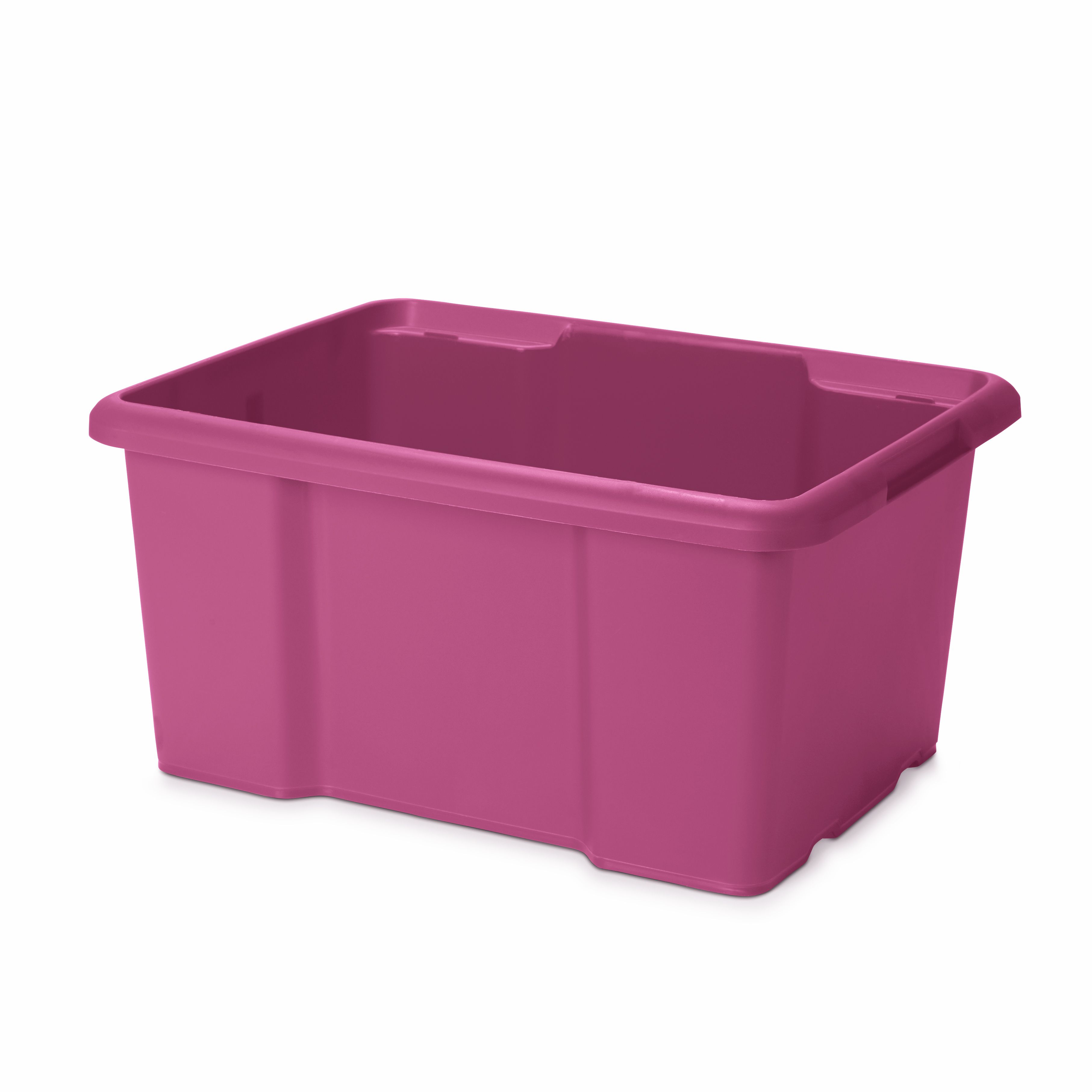 Form Fitty Pink 26L Stackable Storage box, Pack of 10 DIY at B&Q