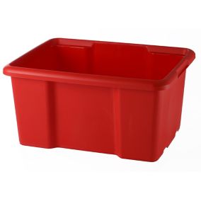 Form Fitty Red 26L Plastic Stackable Storage box