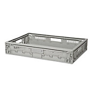Form Foldie Heavy duty Light grey 21L Polypropylene (PP) Foldable Storage crate