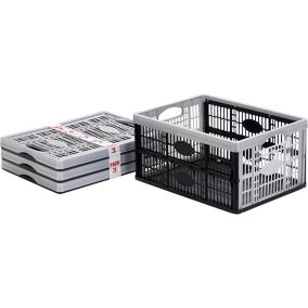 Form Grey & Black 30L Stackable Storage crate