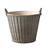 Form Grey Wood Storage basket (W)50cm
