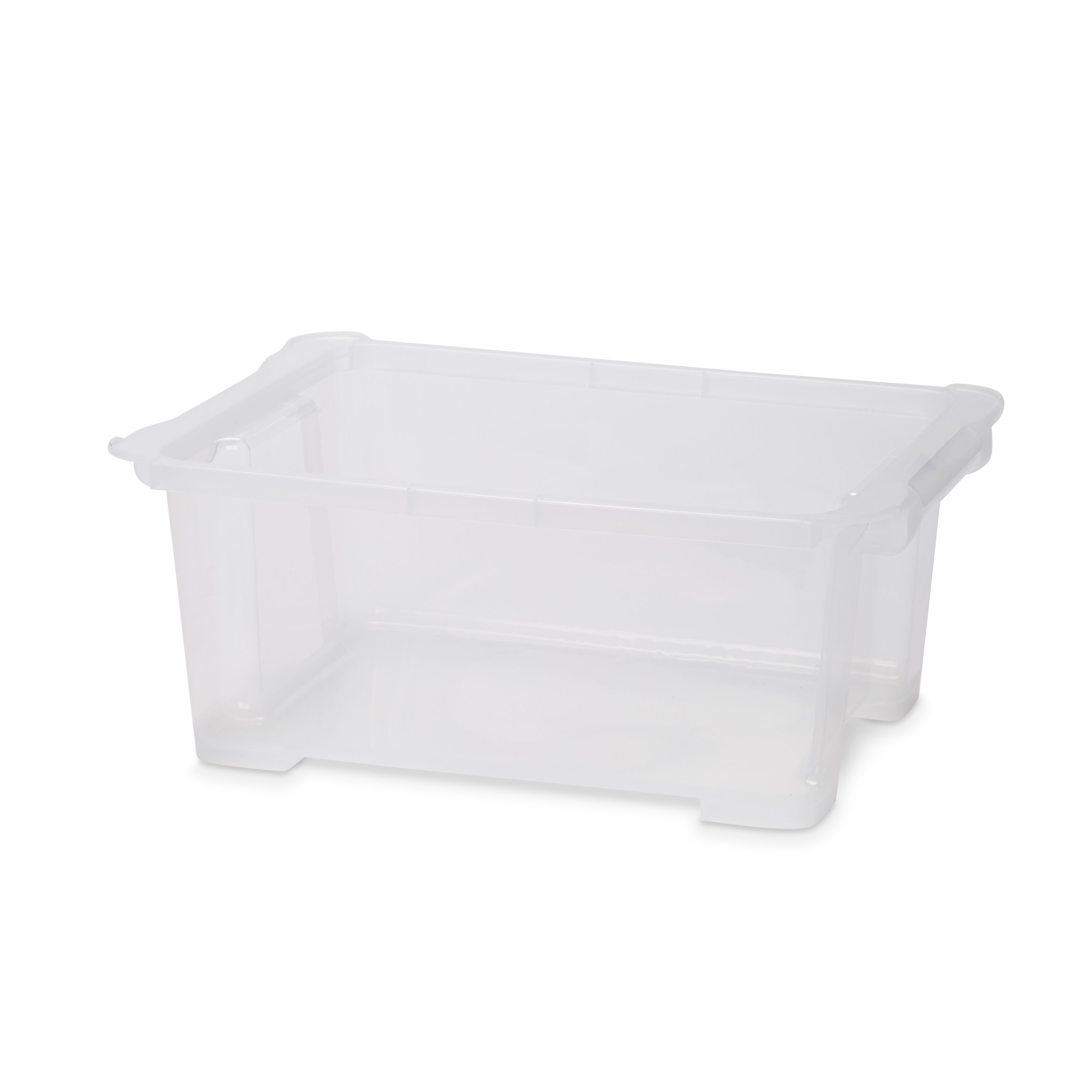 Opaque plastic shop storage boxes