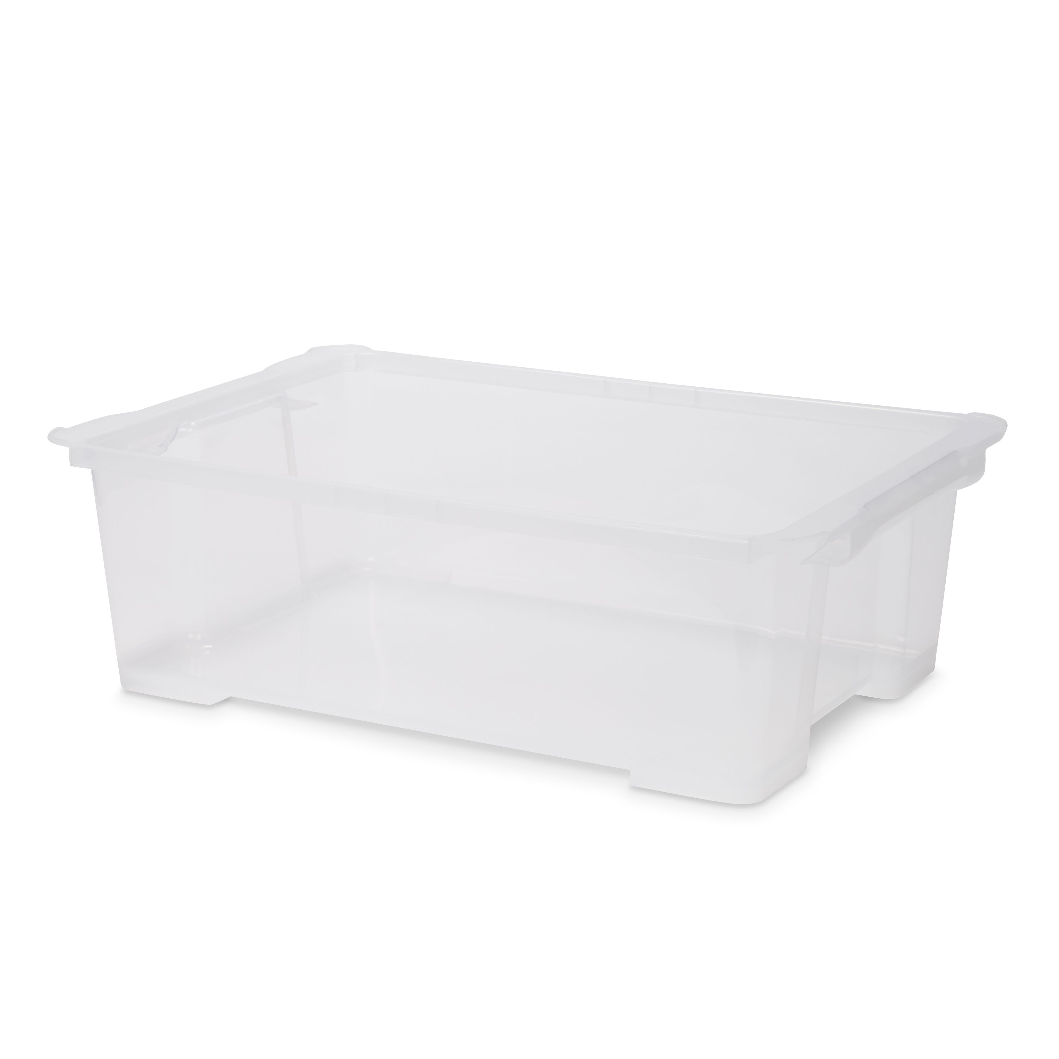 Form Kaze Clear 29L Plastic Stackable Storage box & Lid, Pack of 3
