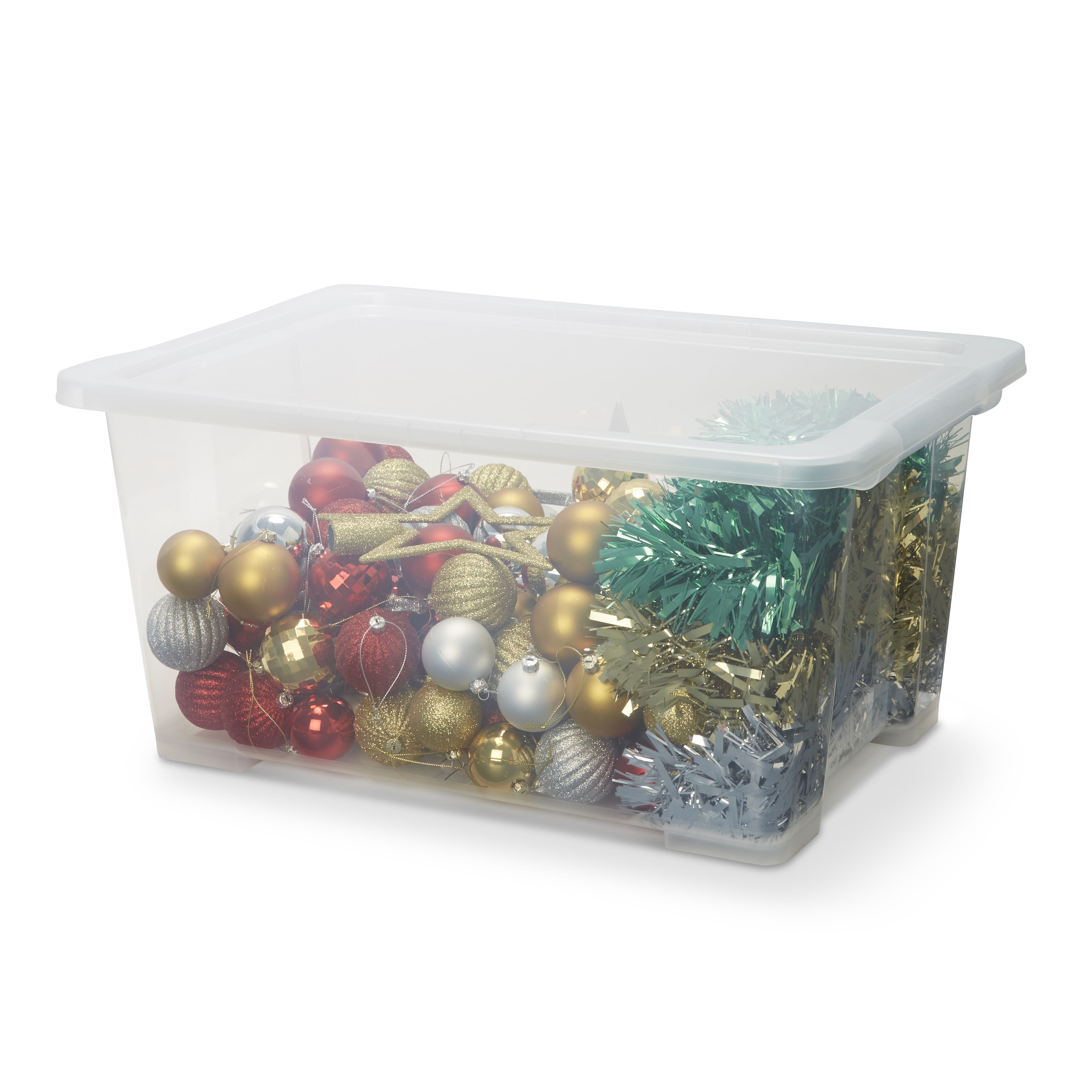 Form Kaze Clear 43L Stackable Storage box with Lid, Set of 3