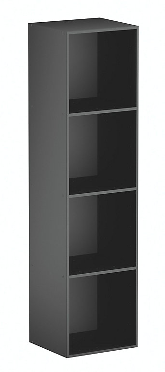 Form Konnect Black 4 Cube Shelving Unit, Smart Cube Shelving System