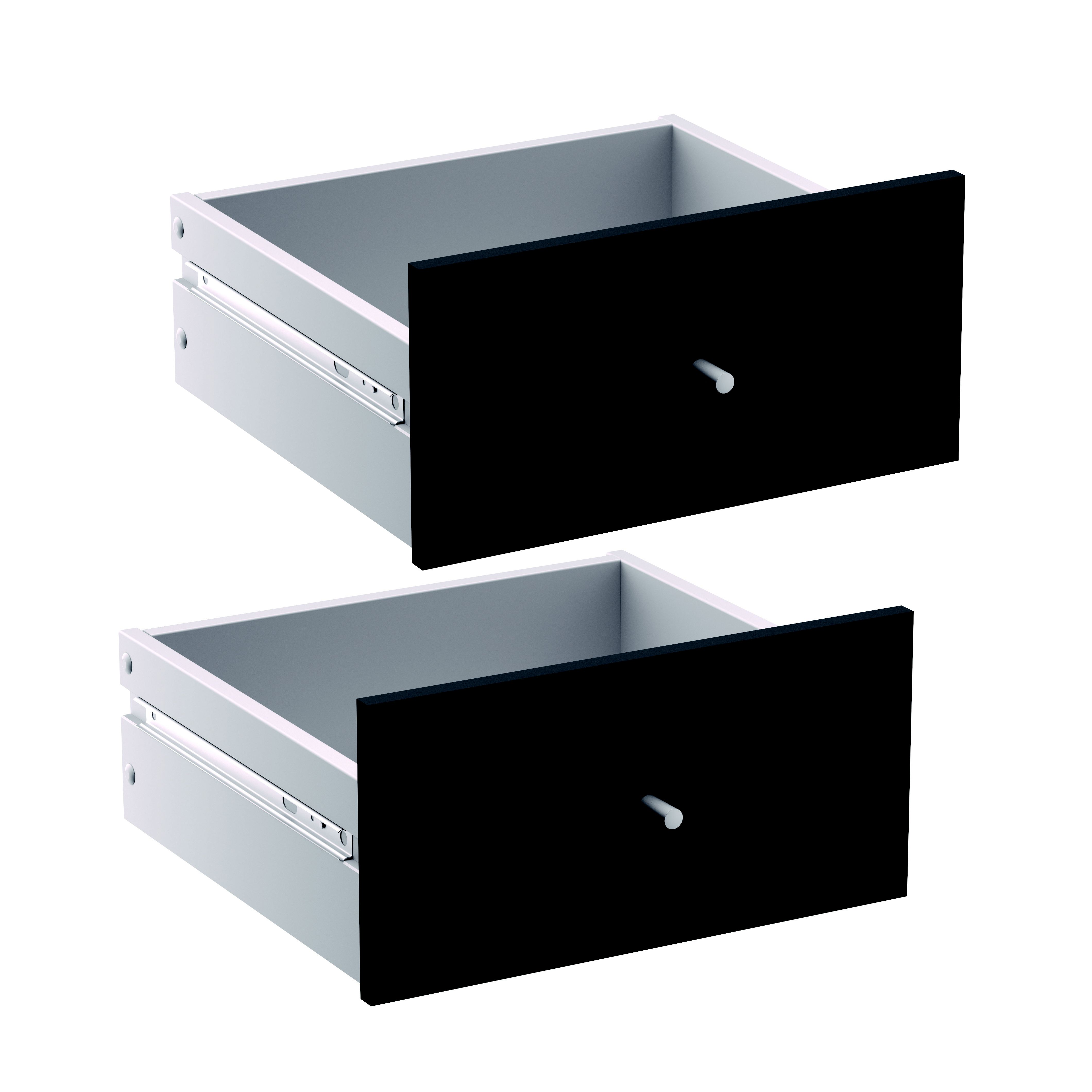 Form Konnect Black Drawer (H)322mm (W)322mm (D)310mm, Pack of 2 | DIY ...
