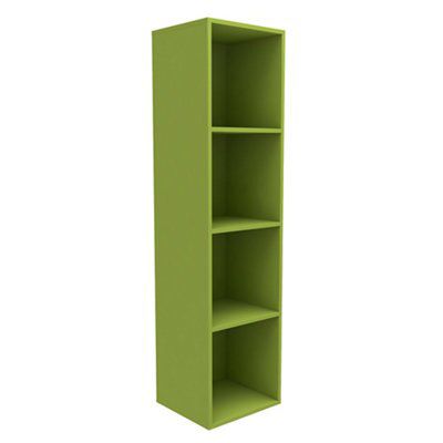 Form Konnect Lime Freestanding 4 shelf Cube Shelving unit, (H)1372mm (W)352mm
